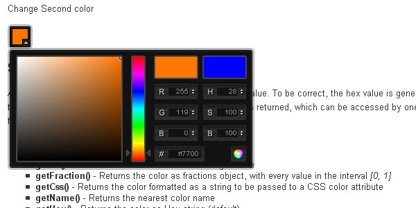 jQuery color plugin xcolor