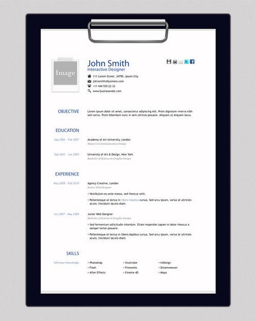 Free HTML Resume Template