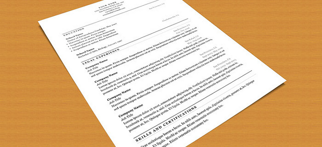 resume cover letter template