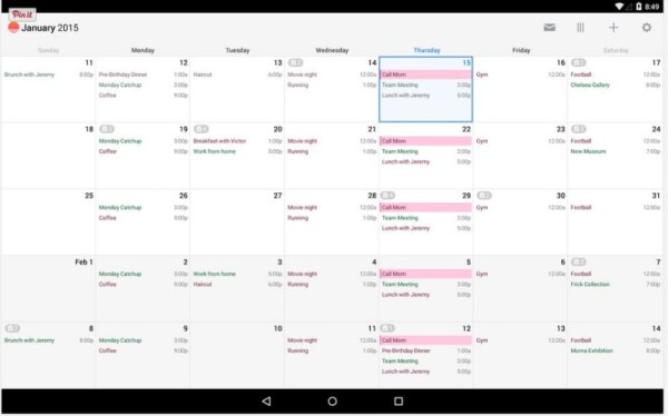 best android calendar apps - Sunrise Calendar