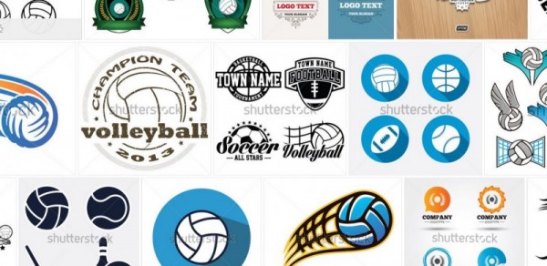 Collection of ShutterStock Volleyball Logos