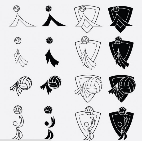 Volleyball Club Logos