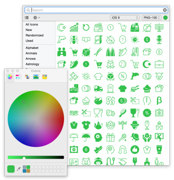 Recoloring with Icons8 App