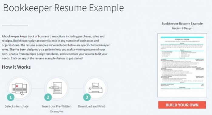 Bookkeeper Resume Sample 1