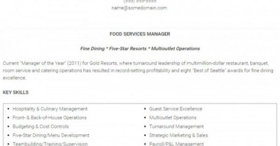 1-Restaurant Manager Resume