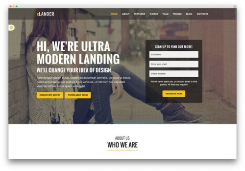 7. xLander - Coming Soon WordPress Themes