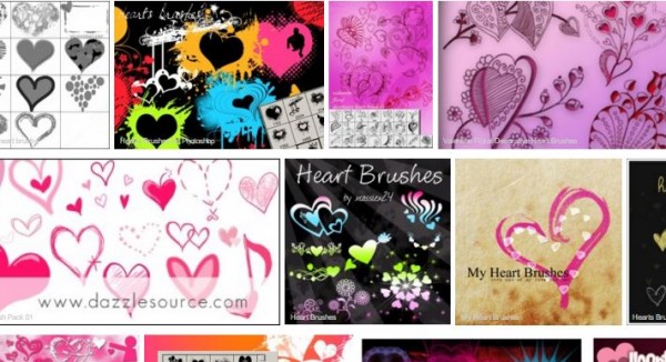 List of Brushes - heart brushes collection