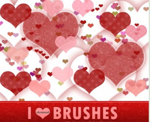 I heart brushes - wedding heart brushes for photoshop