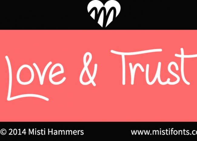 Love & Trust - nice handwriting font free download