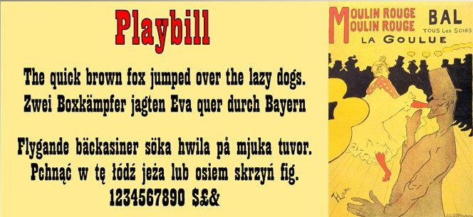 Playbill font