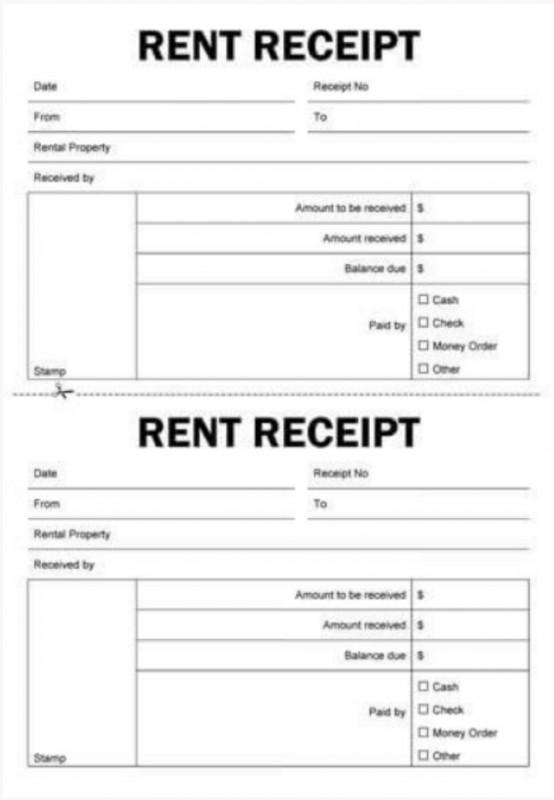 Rent Receipt