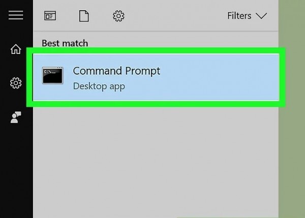 1) Open Command Prompt on your device